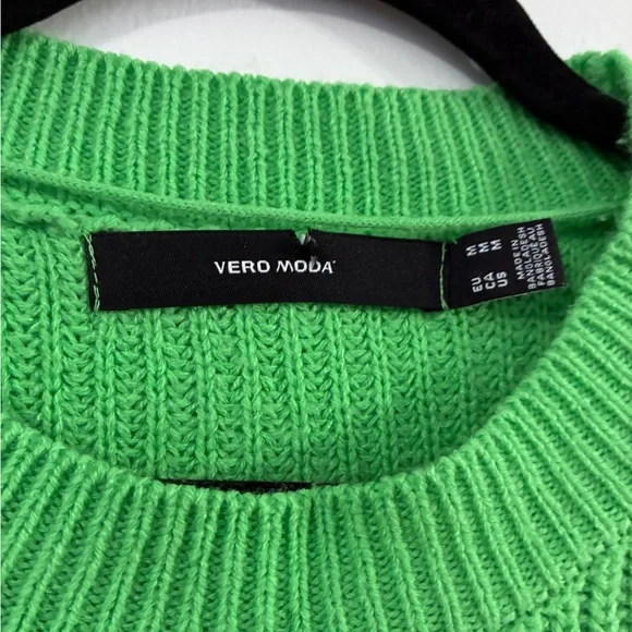 Vero Moda Green Ribbed Cropped Sweater - Picture 4 of 5